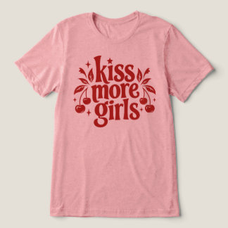 Kus Meer Meisjes Retro Kersen Typografie Tri-Blend Shirt