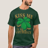 Kus me's thuisdag St Patrick's Day Irish T-shirt (Voorkant)