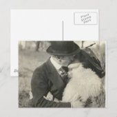 Kus met bont briefkaart (Voorkant / Achterkant)