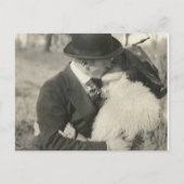 Kus met bont briefkaart (Voorkant)