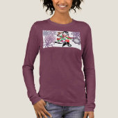Kus met Kerstmis Tri-Blend Shirt (Voorkant)
