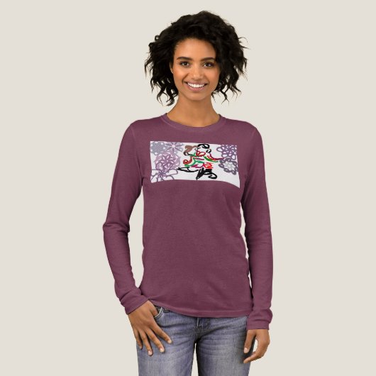 Kus met Kerstmis Tri-Blend Shirt (Voorkant)