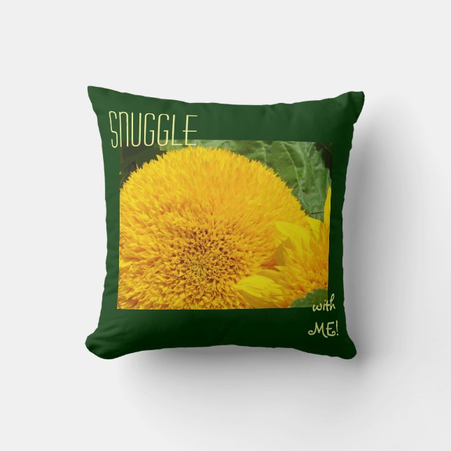 Kus met mij! kussensloop Gele Zonnebloemen Kussen (Voorkant)