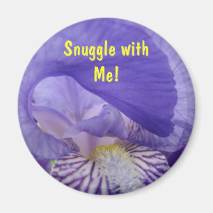 Kus met mij! magneet cadeaus Paarse Iris Bloemen