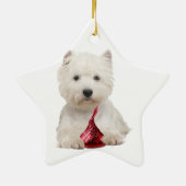 Kus met rode snoepjes keramisch ornament (Achterkant)