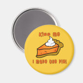 Kus Mij Ik heb de taart gemaakt! Pompoentaart ontw Magneet (Voorkant / Achterkant)