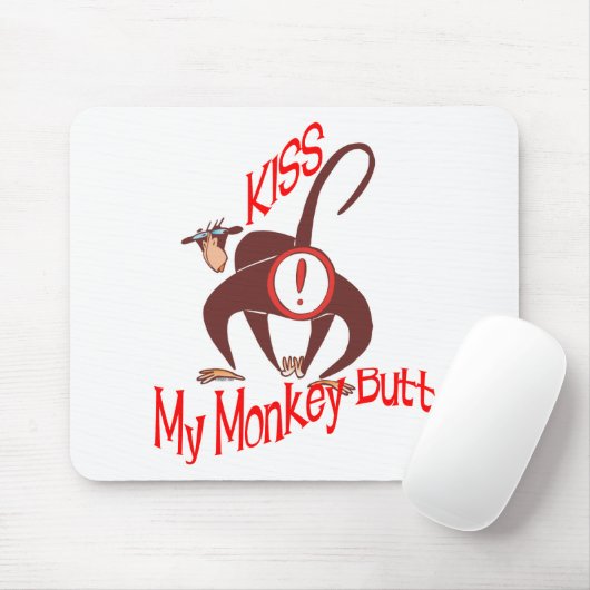 Kus mijn aap Butt Muismat (Met muis)
