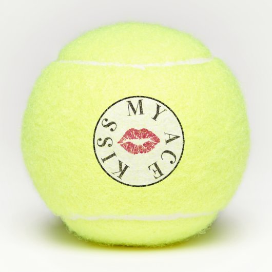 Kus Mijn Aas Grappig En Fierce Tennisballen (Voorkant)
