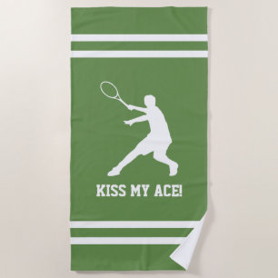 Kus mijn aas grappige badhanddoek voor tennisser