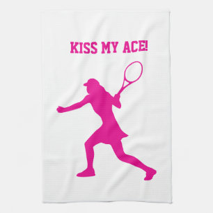 Kus Mijn Aas leuke keukenhanddoek voor tennisser