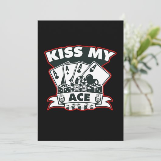 Kus Mijn Aas Poker Speler Casino Kaarten Gokker Ca (Staand voorkant)