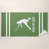 Kus mijn ace grappige handdoek voor tennisspeler (Voorkant)