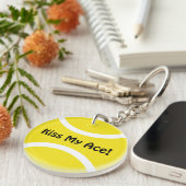 Kus mijn ace tennisbal sleutelhanger | Personalise (Voorkant Rechts)