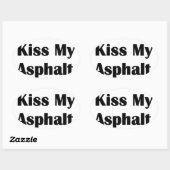 Kus mijn asfalt zwart ovale sticker (Vel)