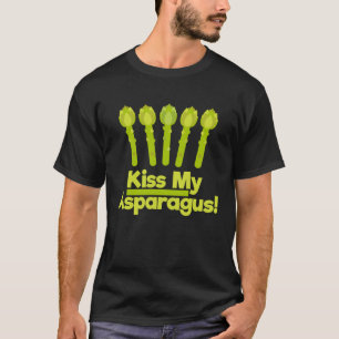 Kus mijn asperge heerlijke asperge groene groenten t-shirt