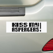 Kus mijn Aspergers! (Autisme-bewustmakingsmaand) Bumpersticker (Op auto)