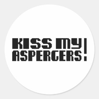 Kus mijn Aspergers! (Autisme-bewustmakingsmaand) Ronde Sticker