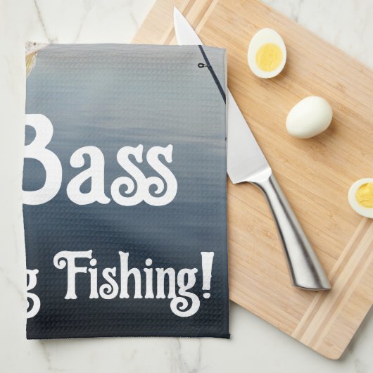 Kus mijn bas Ik ga Gevist Theedoek (Quarter Fold)