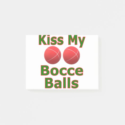 Kus Mijn Bocceballen Post-it® Notes (Voorkant)