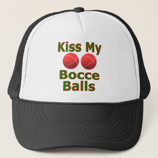 Kus Mijn Bocceballen Trucker Pet (Voorkant)