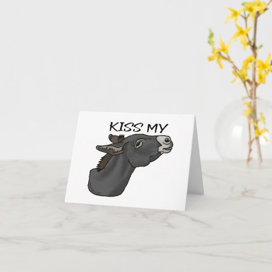 Kus mijn... Burro Kaart (Gele Bloem)