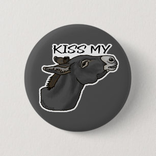 Kus mijn... Burro Ronde Button 5,7 Cm