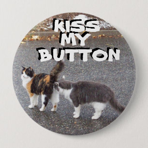 Kus mijn button Cat Meme