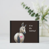 Kus mijn Donkey-postkaarten Briefkaart (Staand voorkant)