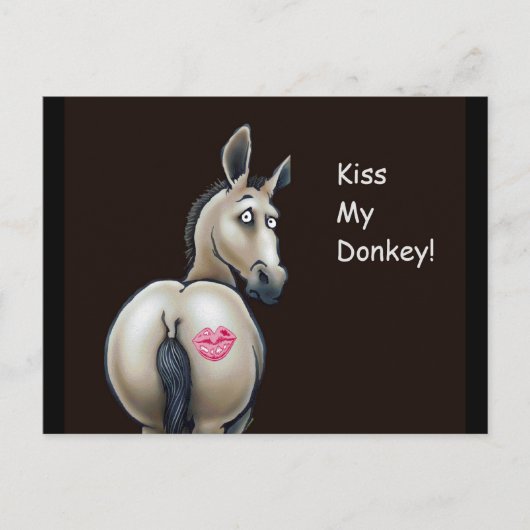 Kus mijn Donkey-postkaarten Briefkaart (Voorkant)
