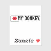 Kus mijn ezel sticker (Vel)