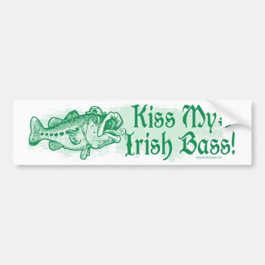 Kus Mijn Ierse Bass Bumpersticker (Voorkant)