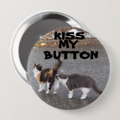 Kus mijn knop Kissing Cats Ronde Button 4,0 Cm (Voorkant /achterkant)