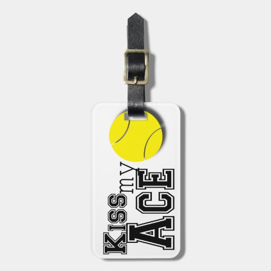 Kus mijn luie Bagagelabel - Monogram! (Voorkant verticaal)