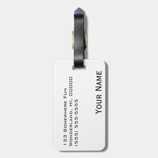 Kus mijn luie Bagagelabel - Monogram! (Achterkant verticaal)