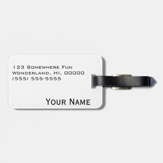 Kus mijn luie Bagagelabel - Monogram! (Achterkant horizontaal)