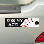 Kus mijn lul! Poker Bumpersticker (Op auto)