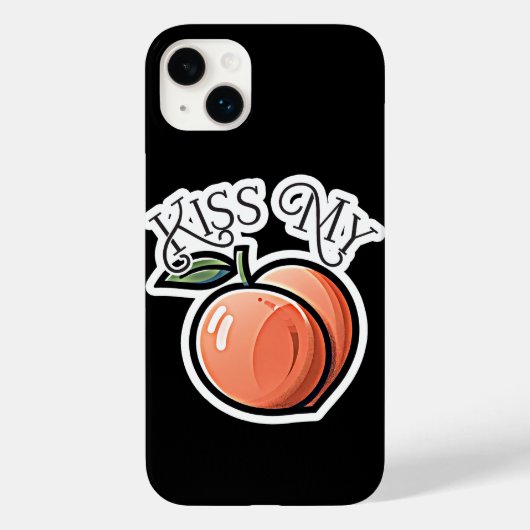 Kus mijn perzik perziken Funny Fruit Case-Mate iPhone Case (Achterkant)