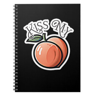 Kus mijn perzik perziken Funny Fruit Notitieboek
