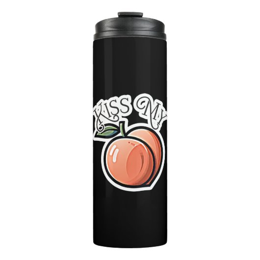 Kus mijn perzik Perziken Grappig Fruit Thermosbeker (Voorkant)