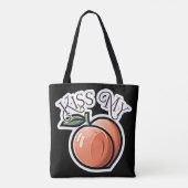 Kus mijn perzik Perziken Grappig fruit Tote Bag (Achterkant)