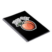 Kus mijn perziken Grappig fruit Notitieboek (Rechterzijde)