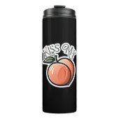 Kus mijn perziken Grappig fruit Thermosbeker (Voorkant)