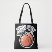 Kus mijn perziken Grappig fruit Tote Bag (Voorkant)