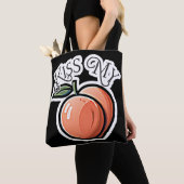 Kus mijn perziken Grappig fruit Tote Bag (Dichtbij)