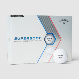 'Kus mijn put' Grappig Cadeau Vrienden Papa's Golfballen