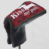 Kus Mijn Putt Cheeky Dachshund Golf Head Hoesje Golfheadcover (3/4 voorkant)