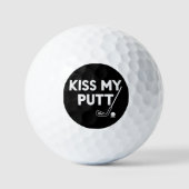 Kus Mijn Putt Golf Grappige Grappen Sarcasme Golfe Golfballen (Voorkant)