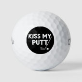 Kus Mijn Putt Golf Grappige Grappen Sarcasme Golfe Golfballen (Voorkant)
