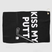 Kus Mijn Putt Golf Grappige Grappen Sarcastische G Golfhanddoek (Horizontaal)