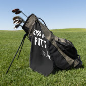 Kus Mijn Putt Golf Grappige Grappen Sarcastische G Golfhanddoek (Groen)